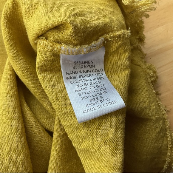 Umgee Sleeveless Linen Blend Fringe Dress Size Small - Picture 6 of 8